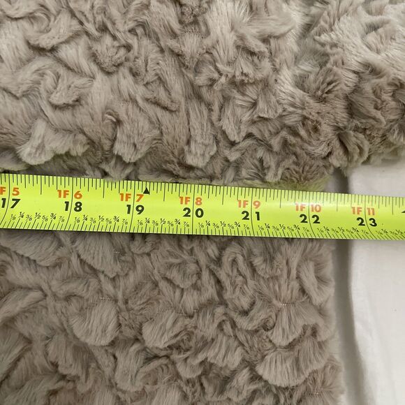 Taupe Faux Fur Swing Coat Jacket Womens Size M/L New - Picture 6 of 11